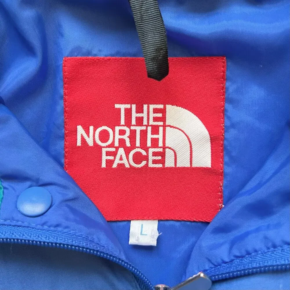 Vintage The North Face Anorak Jacket Red Blue Green Shell Windbreaker Gorpcore L